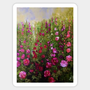 Hollyhocks Sticker